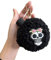 Einteiliger Plüsch-Schlüsselanhänger für Rucksack, Luffy Devil Fruit Brook Head, Neuheit, Schlüsselanhänger für Anime-Fans, Geschenkidee, Schwarz, Einheitsgröße