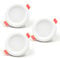Rolux LED Einbaustrahler 230V 68mm - 80mm IP44 Dimmbar 4,8W 420lm 3000K-4000K-6000K LED Spot Deckeneinbauleuchte flach - 3er Set
