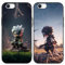 PBNDJVG 2 Pièces Coque pour Apple iPhone 6/6s 4.7 Pouce, Animé Kakashi Uchiha Sasuke Modèle Manga Dessin Case Motif TPU Housse Etui de Protection en Silicone Souple Noir Téléphone Cover Antichoc, 02