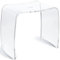 Libaro Tabouret de Douche XL MÉRANO en Acrylique - Siège de Bain Antidérapant en Design Moderne - Capacité Max. 180 kg - Chaise Douche, Banc de Salle de Bains, Siège Baignoire (Transparent)