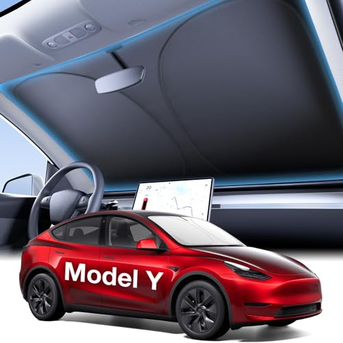 Wigoo for Tesla Model Y/YL 2020-2026 Windshield Sunshade, Keeps Cool