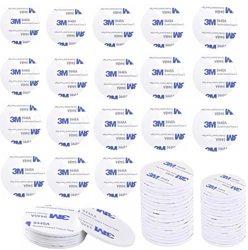 RXKFIGX Adhesivo Doble Cara Extrafuerte Redondas 100 Piezas 3M Cinta Doble Cara Para Paredes Y Pisos Puertas Vidrios Metales Navidad Espejo Bricolaje Cocina Oficina Foto Resistencia