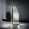 Luverre Tischlampe | LED-Leuchte | Glas-Leuchte mit Gravur für Nachttisch, Kommode, Wohnzimmer | Pop Art, Banksy, Kunst (Magic Cube, Segel | anthrazit)