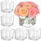 KEYWING Paquete de 6 jarrones Cuadrados de Cristal de 5 x 5 x 5 Pulgadas, jarrones Transparentes para centros de Mesa, jarrón Cuadrado para Bodas, Fiestas, decoración de Oficina en casa