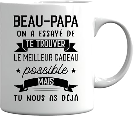 Générique Mug Beau-Père Cadeau Beau-Papa Tasse de Café 3.3E+2 milliliters Céramique Ronde Passe au Lave-Vaiselle et au Micro-ondes