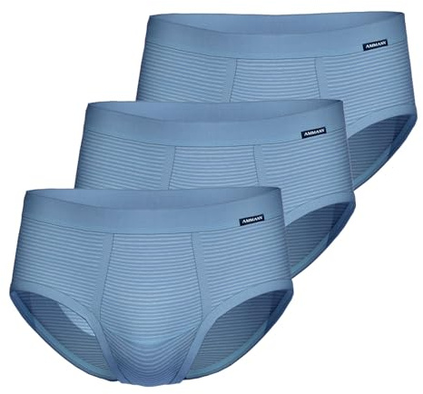 Ammann Herren Slip mit Eingriff Jeans 3er Pack
