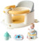Badewannensitz für Baby ab 6 Monate - Rutschfester Sitz mit 4 Starken Saugnäpfen, Ergonomischer Badesitz für Dusche oder Badewanne (Gelb)