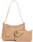 Umhängetasche für Damen, leichte Tragetaschen, veganes Leder, Handtaschen, handgefertigt, mit Geldbörse mit Tasche, Arbeitstasche für Business, aprikose