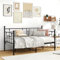 Crocofair Daybed Twin Size Bed Frame,Mattress Foundation,Metal Lats Support,Platform Furniture,No Boxspring Needed, Large Under Bed Storage, Without Noise,Black
