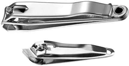 2Pcs Sturdy Nail Clippers Set for Men & Women - Heavy Duty Stainless Steel Curved Blade Nail Cutter & Slanted Trimmer Thick Nails, Fingernails & Toenails – Nail Cutter Kit with Built-in File
