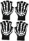 COSMEVIVI 2 Paar Halloween Skeletthandschuhe Fingerlose Kostümhandschuhe Warme Accessoires Für Verkleidungen Partys Unisex Schwarz Und Weiß