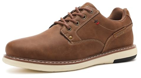 ANALEAF Men's Classic Oxford Shoes Lightweight Business Lace-Up Sneakers | Synthetic Leather Oxford, Lightweight & Wear-Resistant Outsole, Versatile Style for Suits & Jeans