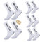 Nnicorns 5 Paare FS Football Socks für Herren Damen, Grip socken Fussball, fußball socken Anti Rutsch 39-46, Basketball, Radfahren Tennis fußball Laufen zubehör(Weiß)