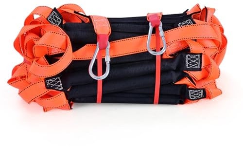 Meidansini Fire Escape Ladders, 15M Emergency Fire Ladder Training Soft Ladder, Flame Resistant Rope Ladder 2-3 Story Reusable Window Balcony Treehouse Safety Rescue Ladder