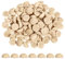 100 Stück Halbe Holzkugeln, 15mm Natürliche Halbrunde Holzperlen Mini Halbe Holzkugeln Ohne Loch für DIY Handwerk Malerei Weihnachten Heim Party Dekoration Schmuck Herstellung