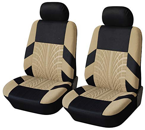 AYBEN Auto-Sitzbezug, für VW Scirocco/Sharan/T-Cross/T-ROC/Taro/Tiguan 2000-2023 2024, Vordersitzbezüge, Sitzschoner-Auto, C Beige