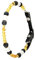 Halskette aus baltischem Bernstein, EM-Keramik und Lavastein (55-60 cm)