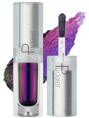 Glitzer Lidschatten, Lila Flüssige Chamäleon Lidschatten, Metallic Doppelte Farbe Eyeshadow Stick, Schimmernder Lidschattenstift, Wasserdichtes, Langanhaltende, Fantastischer Farbwechseleffekt (#03)