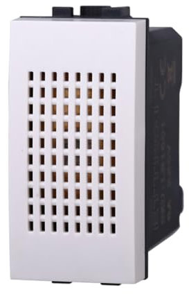 Suoneria, campanello, Moduli Bianchi, Compatibile Con BTicino Living, frutti, interruttori, pulsanti, deviatori, dimmer, sensori, PIR, buzzer, Per Placche originali e compatibili