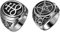 Flongo Satanische Ring Siegelring Herren: 2 Stück Edelstahl Baphomet Pentagramm Ziegenkopf Leviathan Kreuz Fingerring Band Luzifer Satan Teufelssymbol Vintage Gothic Schmuck für Männer Größe 54