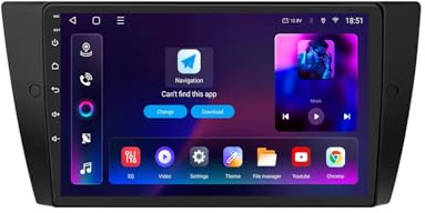 9 Pollici Android 13 Autoradio per BMW 3-Series E90 E91 E92 E93 2005-2013 Navigazione GPS Touch screen con Bluetooth SWC FM RDS Radio AHD 4G/WIFI DVR Ventola di raffreddamento(4+64G)