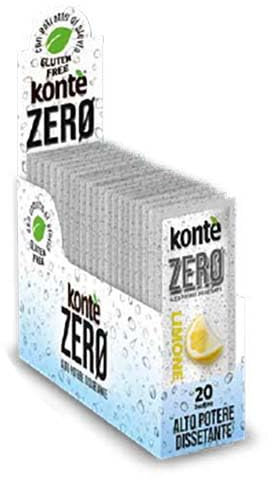 KONTE ZERO DRINK LIMONE - 40 Bustine Monodose di Preparato istantaneo per Bevanda al LIMONE con Estratto di Stevia e Vitamina C - Zero Calorie - Zero Zuccheri - Gluten Free -