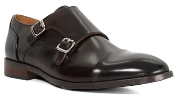 Dune London Mens SATCHIN 2 Wide Fit Double Buckle Monk Shoe Size UK 11 Derby Shoes Dark Brown