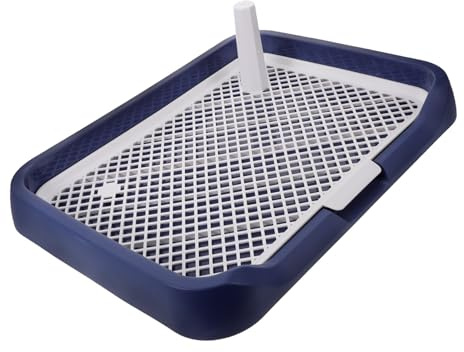Levemolo Hundeurin Zugtoilette für Zuhause, Netzgitter, Kunststoff, Blau
