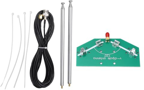 V Dipolantenne Performance Telescopic SMA FMM Radio Comm -Antenne für Luftfahrt 78 MHz bis 415 MHz