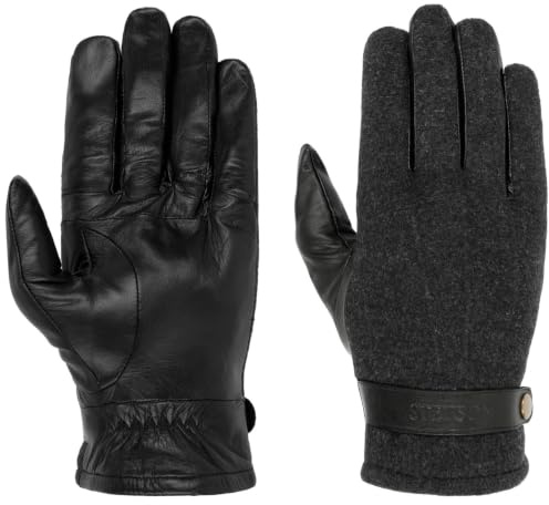 Stetson Nappa Wool Lederhandschuhe mit Fleecefutter Herren Herbst Winter