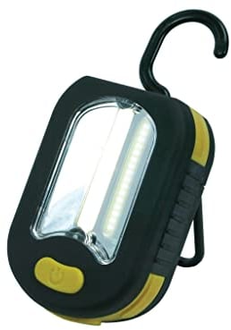 Lighthouse Torches L/H200LAMP 3 Function LED Lamp With Magnet and Hook - 200Lm - 3xAAA Batteries Included, Black Or Yellow, 95 x 65 x 35mm