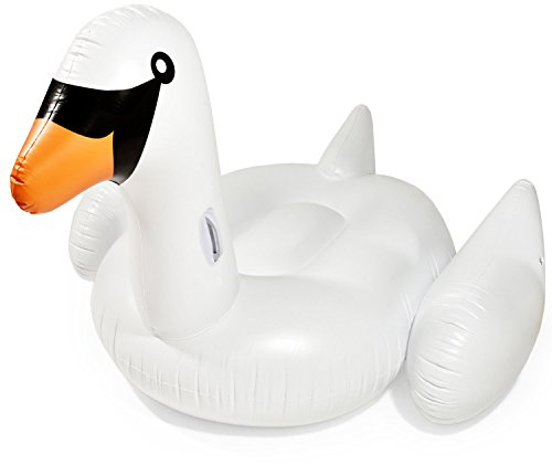 Schwan Luftmatratze aufblasbar Schwanen Badeinsel weiß Schwimmreifen 180 x 150 cm