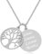 TIMANDO Damen Kette Baum des Lebens Anhänger mit Gravur, Lebensbaum Kette personalisiert, Familienkette mit Namen 40 cm