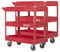 Arebos Werkstatt-Rollwagen Montagewagen | Werkzeugwagen | Belastbarkeit bis zu 100 kg | 3 Fächer - 2er Set