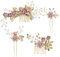 Toyvian Lot de 4 broches à cheveux florales avec strass pour mariée, demoiselle d’honneur ou fête Rose