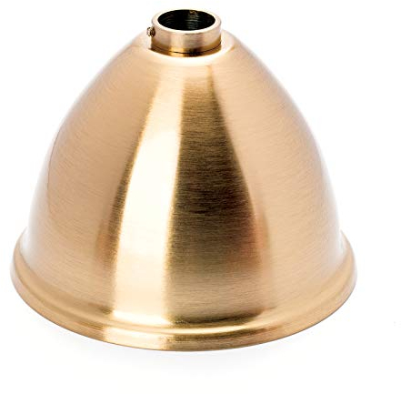 Messing Baldachin gold matt Ø 105mm x 80mm Öffnung Oben 16mm Stellring Rosette Deckenbaldachine, Lampenbaldachin, Leuchtenbaldachin und Metallbaldachin