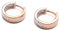 Loveyourdiamonds Bicolor Creolen, Roségold vergoldete Ohrringe aus 925 Echtsilber