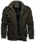 TACVASEN Herren Winterarbeitsjacke Winter Mantel Warm Fleecejacke Gefüttert Military US Jacket (L, Armeegrün)