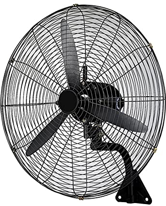 HLILY Ventilatore da Parete,Industriale Ventilatore Oscillante A Parete,3 velocità,Ventola Turbo in Metallo,per Casa E Ufficio Ristorante- Motore Potente E Silenzioso(Nero 55cm-78cm)