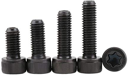 BOZONLI Torx Zylinderschrauben mit Innensechskant aus Kohlenstoffstahl, Zylinderkopfschrauben,chwarz, M10×25mm,5 Stück