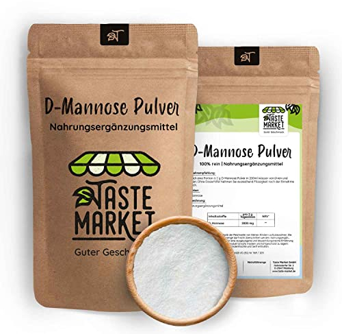 D-Mannose Pulver 1 kg | 100% natürliches Mannose Pulver ohne Zusätze | Vegan