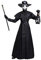 Feynman Herren Mittelalter Steampunk Pest-Doktor Pest Arzt Halloween Kostüm mit Pestdoktor Accessoire Set (Medium, Schwarz)
