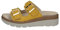 Grunland CE0241 MOLL Ciabatta Doppia Fascia con Fibbie in Pelle Gialla Sottopiede in Pelle Estraibile Fondo Zeppa Misura 38eu