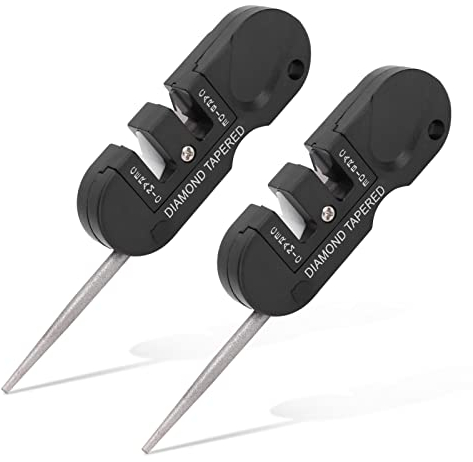 2 Pièces Aiguiseur De Couteaux De Poche, Affûteur Pour Couteaux De Poche, Affûteur D'outils De Poche Portable Affûteur Tige D’affûtage Diamantée Mini Aiguiseur De Couteau Pierrer Pour Plein Air