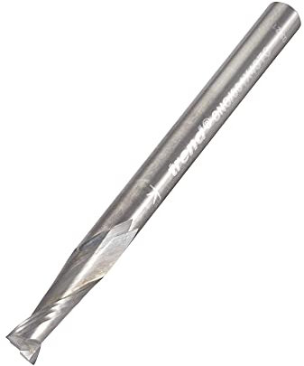 Trend CNC Spiral Up-Cut Router Cutter, 4mm Shank, 4mm Cut Diameter & 12mm Cut Length, 45mm Overall Length, Solid Tungsten Carbide, CNC/001X4STC