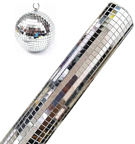 3000 Pieces Mirrors Mosaic Tiles Disco Ball Mirror Tiles Self-Adhesive Real Square Glass Mirror Tiles Sticker for Craft DIY Glass Tiles Decorations Making,5mm by 5mm