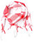 ROCK DADDY Estd 2000 ROCK HARD CLOTHING Halstuch Kopftuch Shemagh Palituch Taktischer Arabischer Arafat Schal Dreieckstuch Palästinenser PLO 100% Baumwolle (Rot/Weiß)