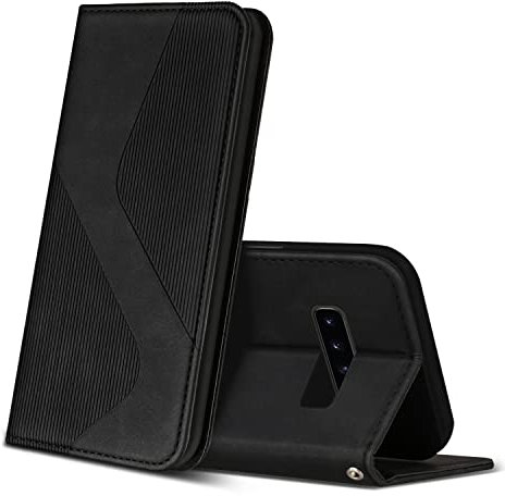 ZONNAVI Funda para Samsung Galaxy S10, Funda Libro de Cuero con Ranura para Tarjeta y Magnético, Wallet Flip Caso Cubierta Case Carcasa para Samsung Galaxy S10 (Negro)