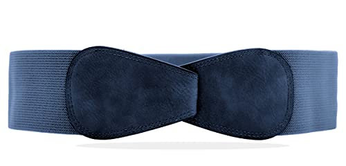 Van Der Rich ® - Obi Gürtel Elastisch Dehnbar Breite 7 cm - Damen (Marine, One Size)