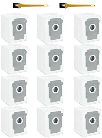 Tallgoo Lot de 12 Sacs d'aspirateur pour iRobot Roomba i7/i7+/i7 Plus/i3/i3+/i4/i4+/i6/i6+/i8/i8+/j7/j7+/S9/S9+/E5/E6/E7 Sac de rechange pour iRobot Roomba i7 Kit d'accessoires